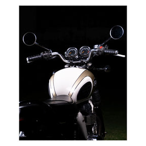 Trip Machine, Leather Handlebar Grip Wraps. Black Grips Tripmachine