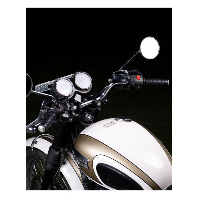 Trip Machine, Leather Handlebar Grip Wraps. Black Grips Tripmachine