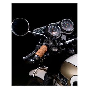 Trip Machine, Leather Handlebar Grip Wraps. Tobacco Brown Grips Tripmachine