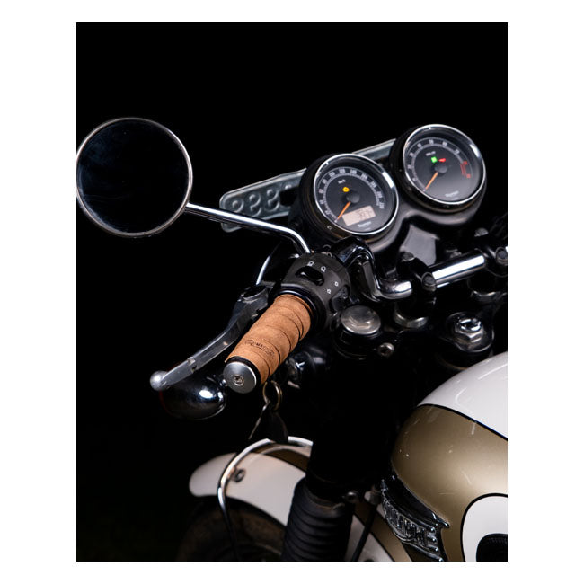 Trip Machine, Leather Handlebar Grip Wraps. Tobacco Brown Grips Tripmachine