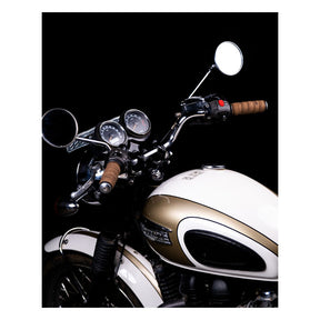Trip Machine, Leather Handlebar Grip Wraps. Tobacco Brown Grips Tripmachine