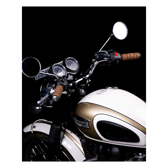 Trip Machine, Leather Handlebar Grip Wraps. Tobacco Brown Grips Tripmachine