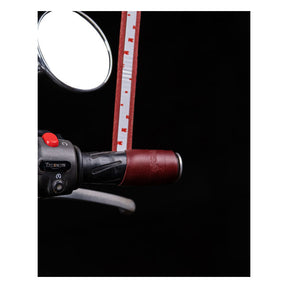 Trip Machine, Leather Handlebar Grip Wraps. Cherry Red Grips Tripmachine