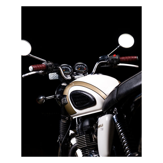 Trip Machine, Leather Handlebar Grip Wraps. Cherry Red Grips Tripmachine