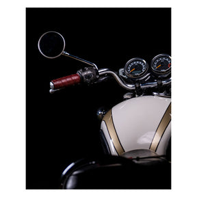 Trip Machine, Leather Handlebar Grip Wraps. Cherry Red Grips Tripmachine