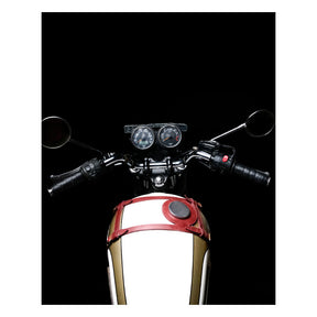 Trip Machine, Leather Handlebar Grip Wraps. Black Perforated Grips Tripmachine