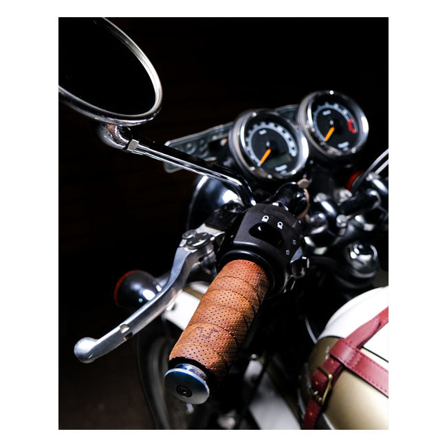 Trip Machine, Handlebar Grip Wraps. Tobacco Perforated Grips Tripmachine