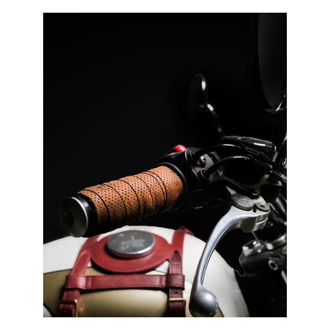 Trip Machine, Handlebar Grip Wraps. Tobacco Perforated Grips Tripmachine