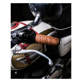 Trip Machine, Handlebar Grip Wraps. Tobacco Perforated Grips Tripmachine