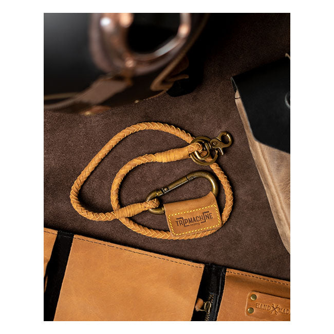 Trip Machine Braided Key Chain Tan Keychains Tripmachine