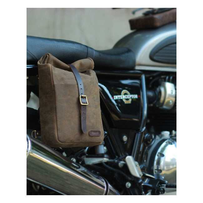 Trip Machine, Mini Backpack/Saddlebag 3.3 Liter. Tobacco Touring Luggage Tripmachine