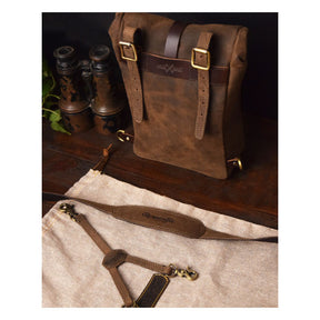 Trip Machine, Mini Backpack/Saddlebag 3.3 Liter. Tobacco Touring Luggage Tripmachine