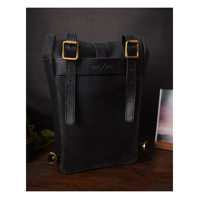 Trip Machine, Mini Backpack/Saddlebag 3.3 Liter. Black Touring Luggage Tripmachine