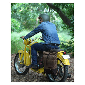 Trip Machine Backpack/Saddlebag Tobacco Brown Touring Luggage Tripmachine