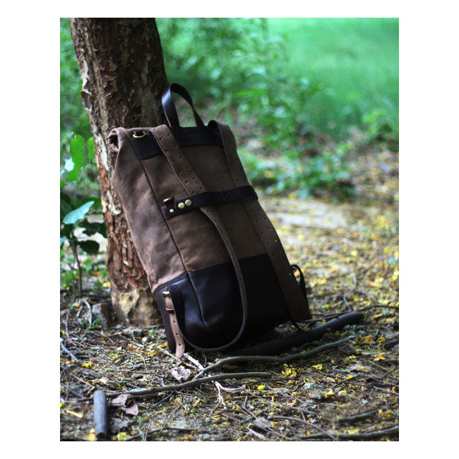 Trip Machine Backpack/Saddlebag Tobacco Brown Touring Luggage Tripmachine