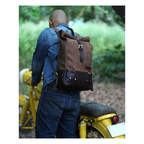 Trip Machine Backpack/Saddlebag Tobacco Brown Touring Luggage Tripmachine