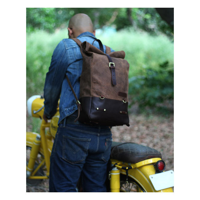 Trip Machine Backpack/Saddlebag Tobacco Brown Touring Luggage Tripmachine