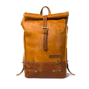 Trip Machine Backpack panniers vintage tan Touring Luggage Tripmachine