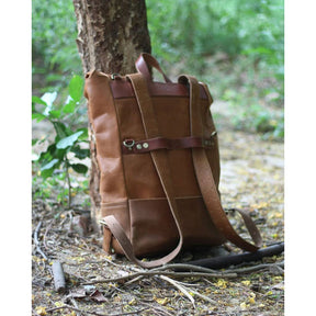 Trip Machine Backpack panniers vintage tan Touring Luggage Tripmachine
