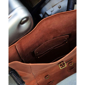 Trip Machine Backpack panniers vintage tan Touring Luggage Tripmachine