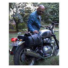 Trip Machine, Outlaw Saddlebag. Black Touring Luggage Tripmachine