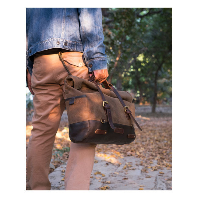 Trip Machine, Outlaw Saddlebag. Tobacco Brown Touring Luggage Tripmachine