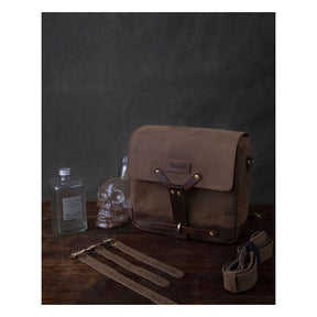 Trip Machine, Messenger Bag. Tobacco Brown Touring Luggage Tripmachine