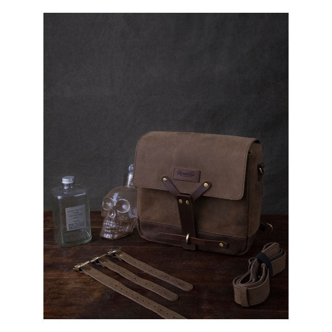 Trip Machine, Messenger Bag. Tobacco Brown Touring Luggage Tripmachine