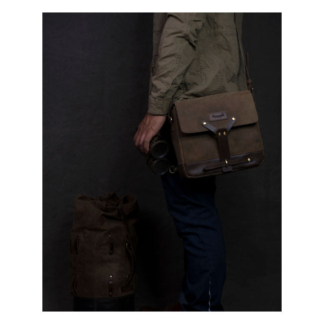 Trip Machine, Messenger Bag. Tobacco Brown Touring Luggage Tripmachine
