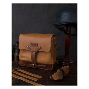 Trip Machine, Messenger Bag. Vintage Tan Touring Luggage Tripmachine