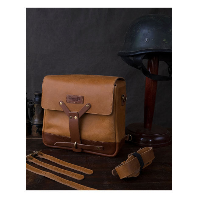 Trip Machine, Messenger Bag. Vintage Tan Touring Luggage Tripmachine