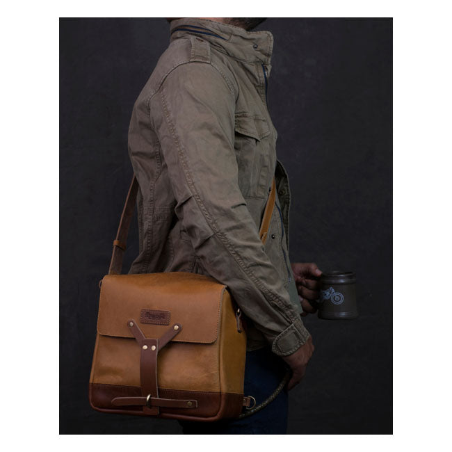 Trip Machine, Messenger Bag. Vintage Tan Touring Luggage Tripmachine