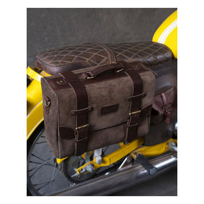 Trip Machine, Warrior Saddlebag. Tobacco Brown Touring Luggage Tripmachine