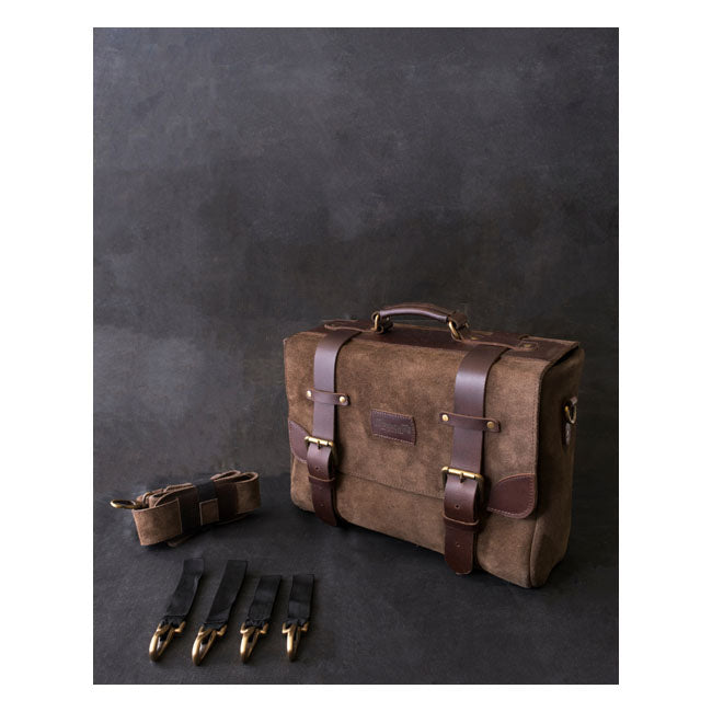 Trip Machine, Warrior Saddlebag. Tobacco Brown Touring Luggage Tripmachine