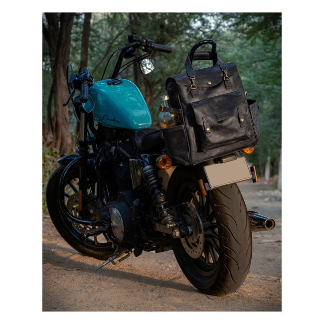 Trip Machine, Outlander Saddlebag. Black Touring Luggage Tripmachine
