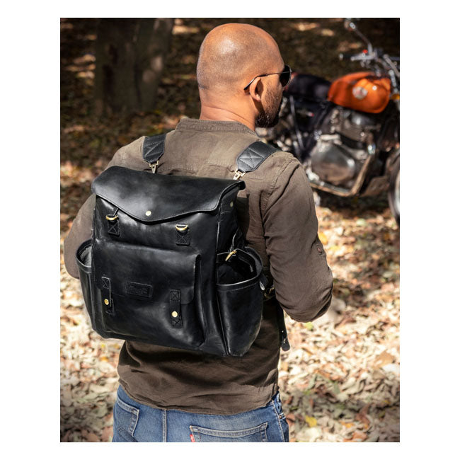 Trip Machine, Outlander Saddlebag. Black Touring Luggage Tripmachine