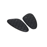 Trip Machine, Diamond Leather Gas Tank Pad Set. Black Kneepad Sets Tripmachine