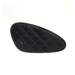 Trip Machine, Diamond Leather Gas Tank Pad Set. Black Kneepad Sets Tripmachine