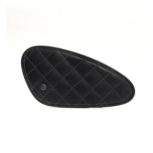Trip Machine, Diamond Leather Gas Tank Pad Set. Black Kneepad Sets Tripmachine