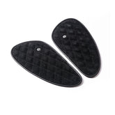 Trip Machine, Diamond Leather Gas Tank Pad Set. Black Suede Kneepad Sets Tripmachine