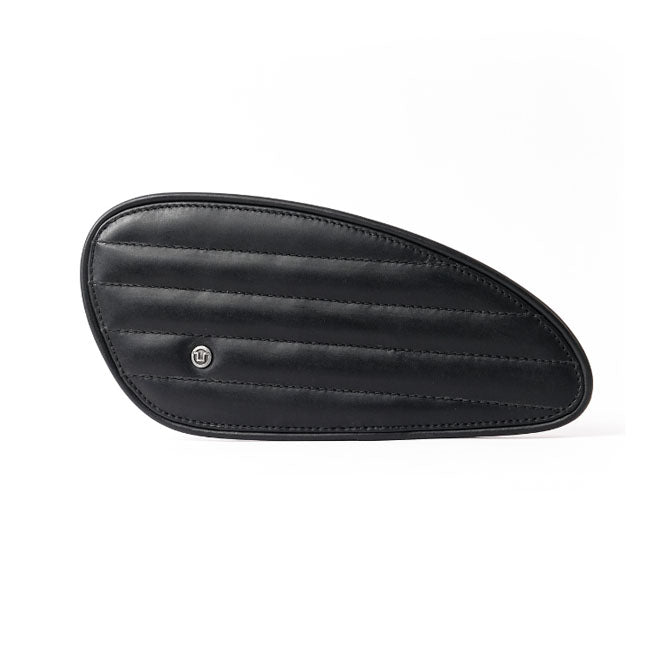 Trip Machine, Classic Leather Tank Pad Set. Black Kneepad Sets Tripmachine