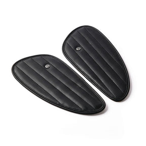 Trip Machine, Classic Leather Tank Pad Set. Black Kneepad Sets Tripmachine