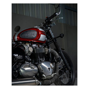Trip Machine, Classic Leather Tank Pad Set. Black Kneepad Sets Tripmachine
