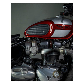 Trip Machine, Classic Leather Tank Pad Set. Black Kneepad Sets Tripmachine