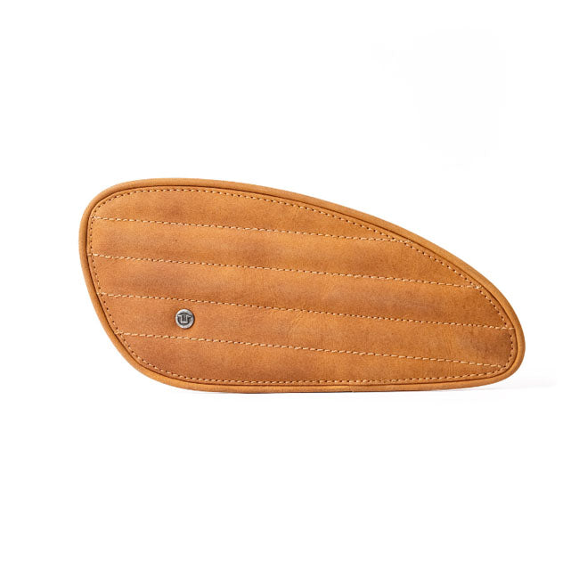 Trip Machine, Classic Leather Tank Pad Set. Tan Kneepad Sets Tripmachine