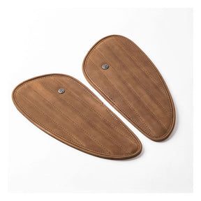 Trip Machine, Classic Leather Tank Pad Set. Tobacco Kneepad Sets Tripmachine