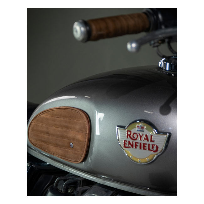 Trip Machine, Classic Leather Tank Pad Set. Tobacco Kneepad Sets Tripmachine