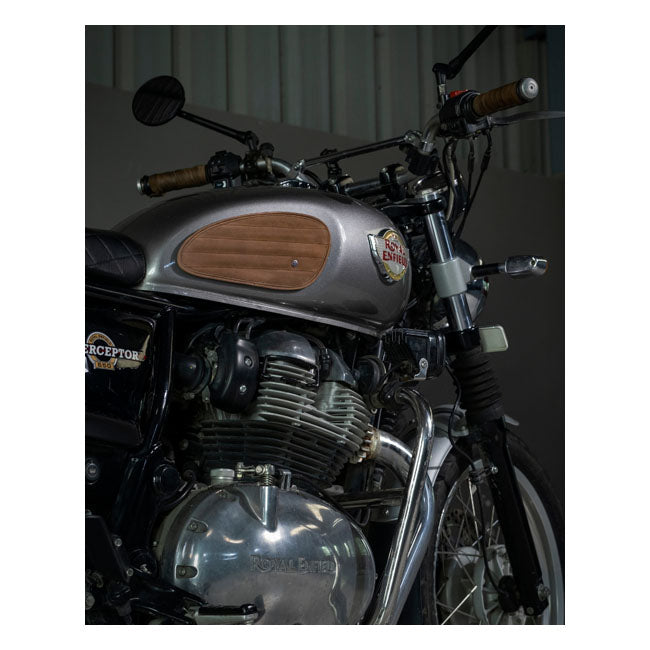 Trip Machine, Classic Leather Tank Pad Set. Tobacco Kneepad Sets Tripmachine