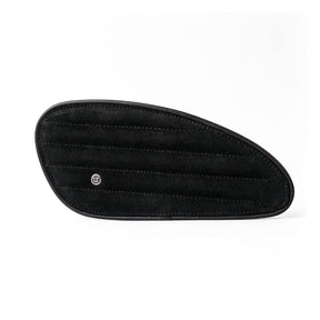 Trip Machine, Classic Leather Tank Pad Set. Black Suede Kneepad Sets Tripmachine