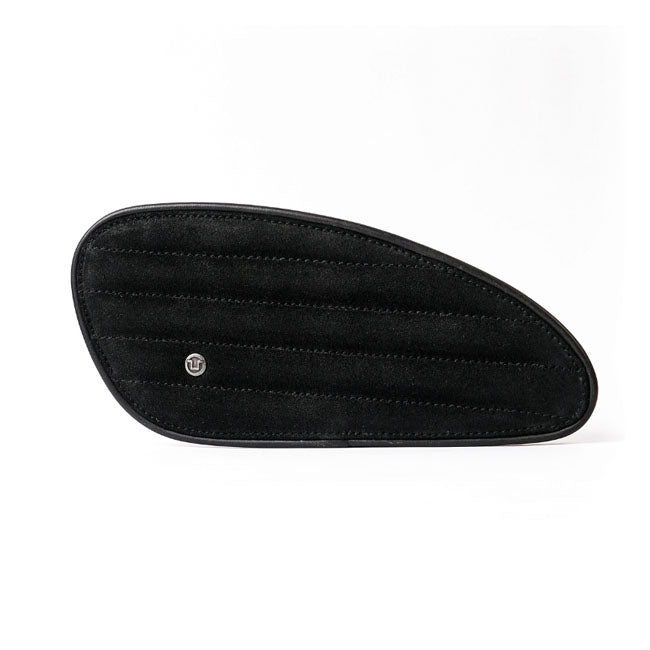 Trip Machine, Classic Leather Tank Pad Set. Black Suede Kneepad Sets Tripmachine